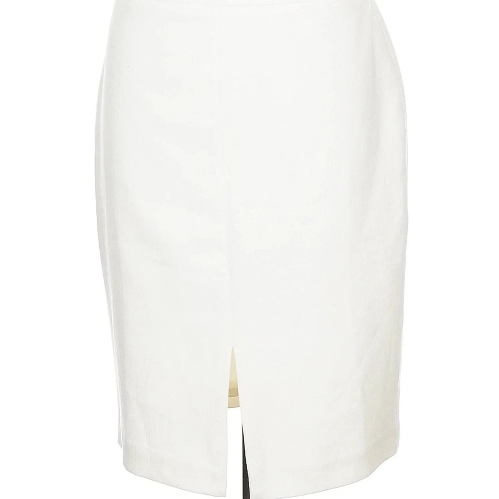 Ann Taylor The Petite Long Pencil Skirt in Textured Drape (off-white)